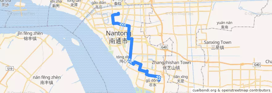 Mapa del recorrido 28路: 竹林路瑞兴路口 => 五一路公交停车场 de la línea  en 崇川区.