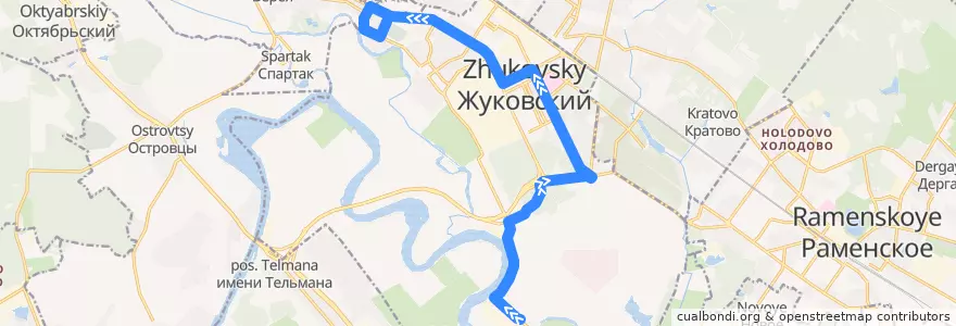 Mapa del recorrido Автобус 1: Наркомвод => ул. Лацкова de la línea  en Stadtkreis Schukowski.