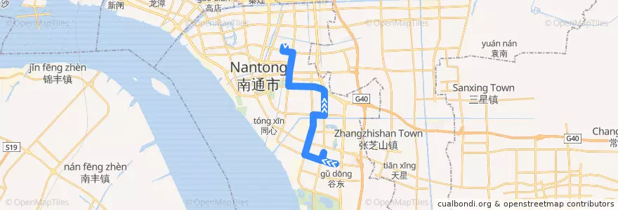 Mapa del recorrido 82路: 卫生高职学校 => 东站公交回车场 de la línea  en 崇川区.