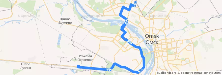 Mapa del recorrido Автобус №3 : Бархатовой - Микрорайон Входной de la línea  en городской округ Омск.