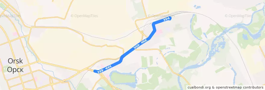 Mapa del recorrido маршруты 1,2,3 de la línea  en городской округ Орск.