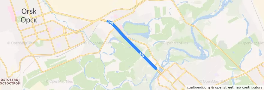 Mapa del recorrido №4 de la línea  en городской округ Орск.