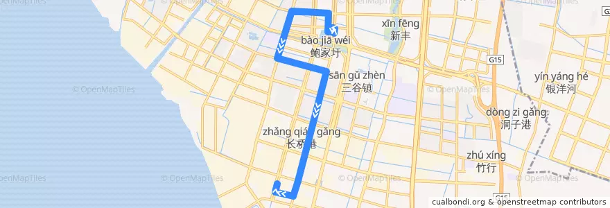 Mapa del recorrido 93路: 能达商务区 => 电子园区 de la línea  en 新开街道.