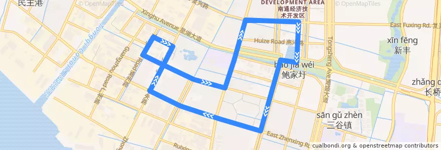 Mapa del recorrido 94路: 携程 => 携程 de la línea  en 崇川区.