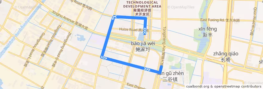 Mapa del recorrido 95路: 携程 => 航运学院 de la línea  en 新开街道.