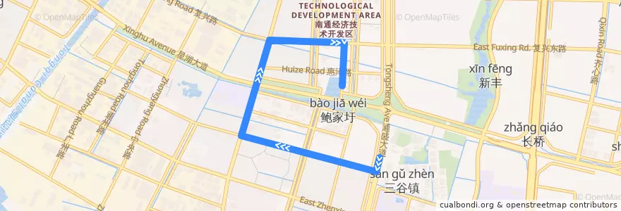 Mapa del recorrido 95路: 航运学院 => 携程 de la línea  en 新开街道.