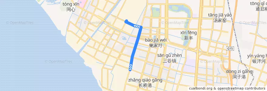 Mapa del recorrido 98路: 新开 => 综合保税区A区 de la línea  en 中兴街道.