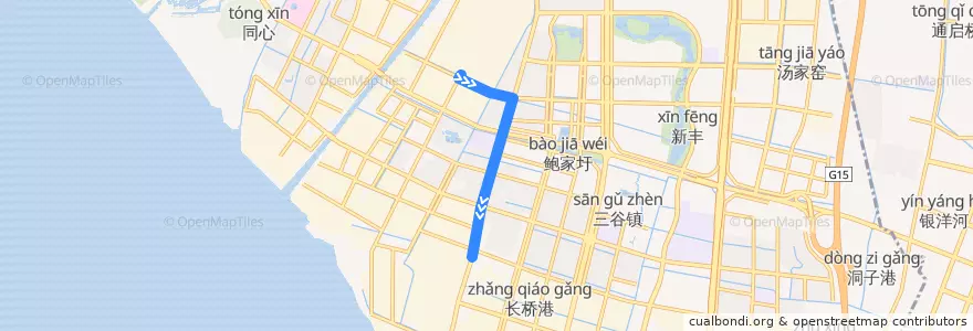Mapa del recorrido 98路: 综合保税区A区 => 新开 de la línea  en 中兴街道.