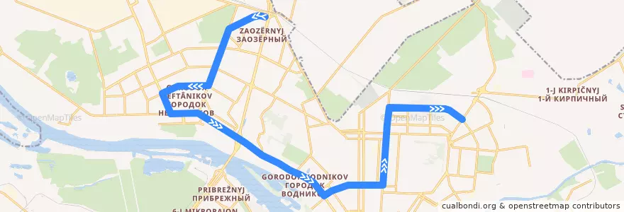 Mapa del recorrido Автобус №83 : Стрельникова - 21-я Амурская de la línea  en городской округ Омск.