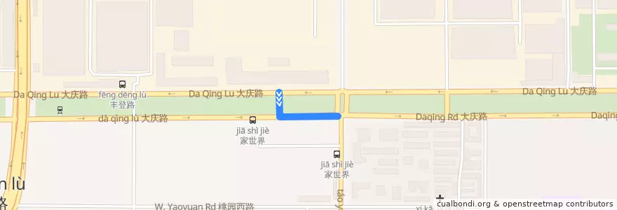 Mapa del recorrido K45 de la línea  en Lianhu District.