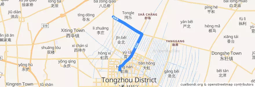 Mapa del recorrido 363路: 海平路石江路西 => 通州客运站 de la línea  en 金沙街道.