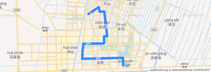 Mapa del recorrido 206路: 玄武湖路扬子江路口 => 通州客运站 de la línea  en 通州区.