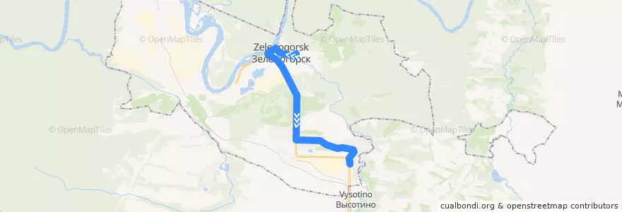 Mapa del recorrido Автобус №14: Прометей-Новая Орловка de la línea  en ЗАТО Зеленогорск.