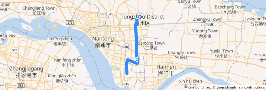 Mapa del recorrido 276路: 胜利桥公交回车场 => 农场 de la línea  en Tongzhou District.