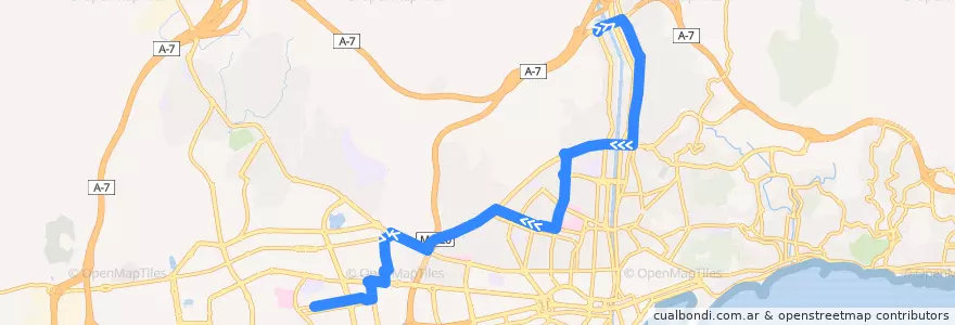 Mapa del recorrido Línea 18 de la línea  en Málaga.