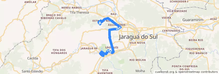 Mapa del recorrido Malwee - Lot. Primavera de la línea  en Jaraguá do Sul.