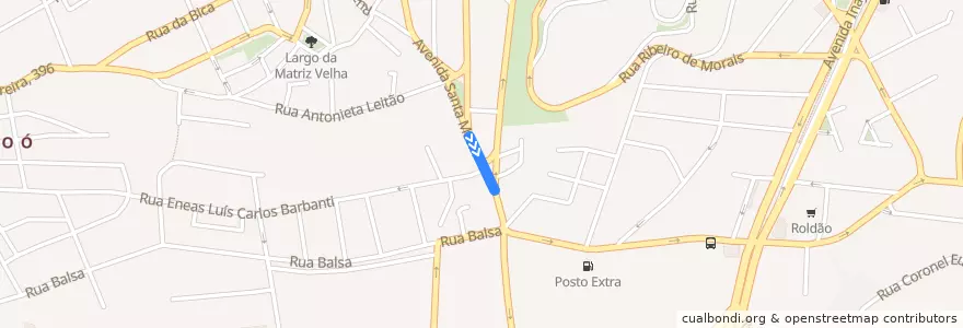 Mapa del recorrido 975A-10 Metrô Ana Rosa de la línea  en サンパウロ.