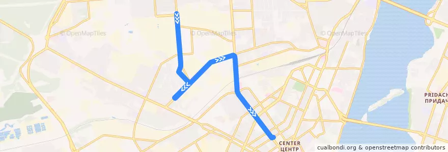 Mapa del recorrido Автобус №28: Завод ТМП - Ц.Рынок (Фр. Энгельса) de la línea  en городской округ Воронеж.