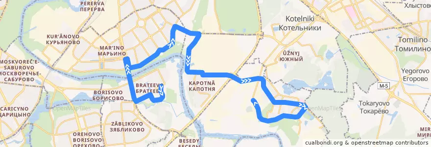 Mapa del recorrido Автобус 1063: Метро "Алма-Атинская" => город Дзержинский de la línea  en District fédéral central.