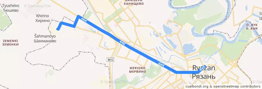 Mapa del recorrido Троллейбус №1: Соборная площадь — Забайкальская улица de la línea  en городской округ Рязань.