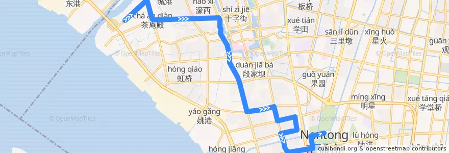 Mapa del recorrido 31路: 江景国际花园 => 市行政中心 de la línea  en 崇川区.