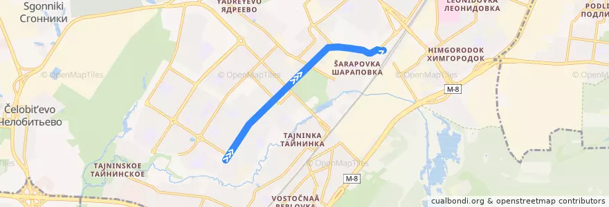 Mapa del recorrido Автобус 4: НИИОХ => Станция Мытищи de la línea  en городской округ Мытищи.