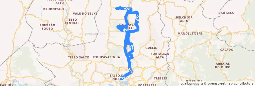 Mapa del recorrido Linha Cidadão III de la línea  en Blumenau.