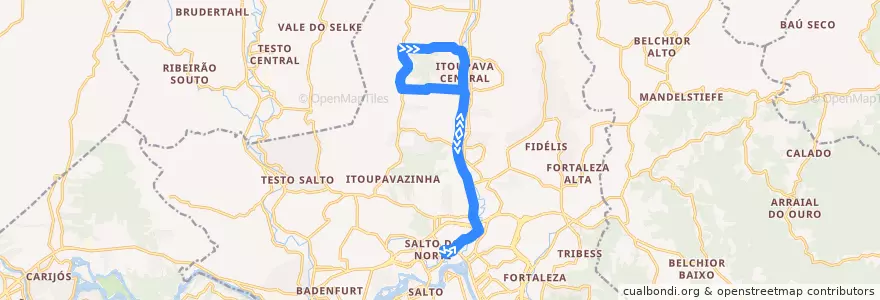 Mapa del recorrido Erich Belz (Circular) de la línea  en ブルメナウ.