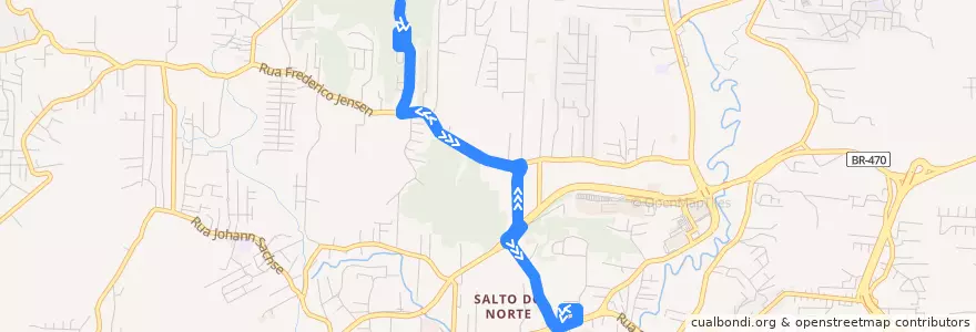 Mapa del recorrido Libertadores (Circular) de la línea  en 블루메나우.