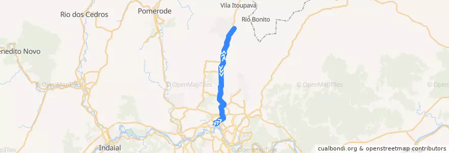 Mapa del recorrido Margem Esquerda (Circular) de la línea  en بلوميناو.