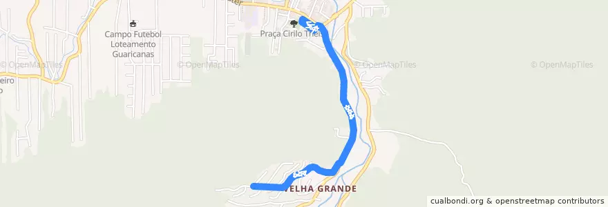 Mapa del recorrido Dona Edith (Circular) de la línea  en ブルメナウ.