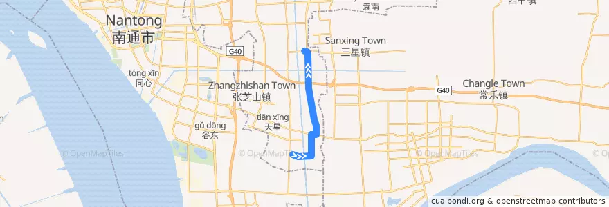 Mapa del recorrido 371路: 南兴客运站 => 志浩客运站 de la línea  en 通州区.