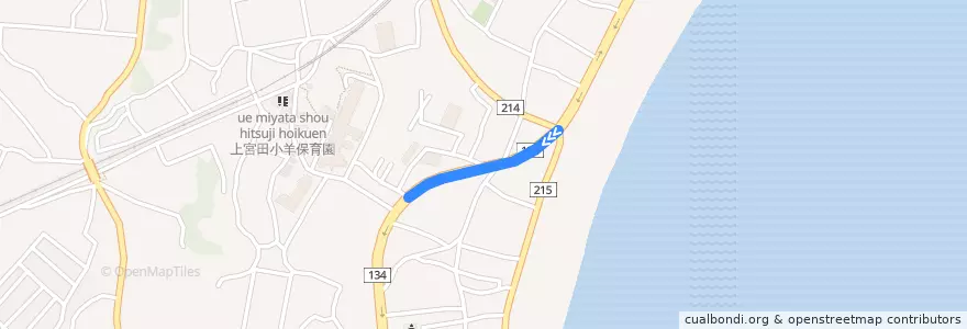 Mapa del recorrido 海31　三崎港～三浦海岸駅 de la línea  en 三浦市.