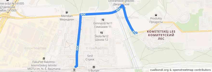 Mapa del recorrido Автобус 10: Комитетский лес => Станция Подлипки-Дачные de la línea  en городской округ Королёв.