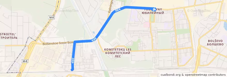 Mapa del recorrido Автобус 15: Городок №3 => Станция Подлипки-Дачные de la línea  en городской округ Королёв.
