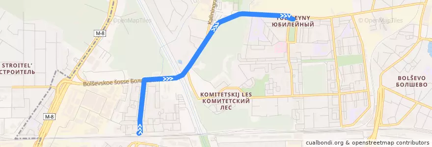 Mapa del recorrido Автобус 15: Станция Подлипки-Дачные => Городок №3 de la línea  en городской округ Королёв.