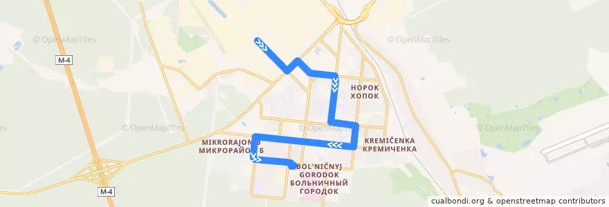 Mapa del recorrido Автобус №3: ТЭЦ - Улица Калинина de la línea  en городской округ Ступино.