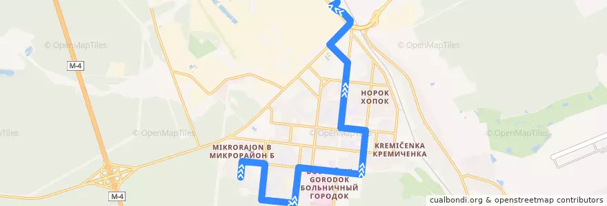 Mapa del recorrido Автобус №11: Улица Чайковского - Вокзал de la línea  en городской округ Ступино.