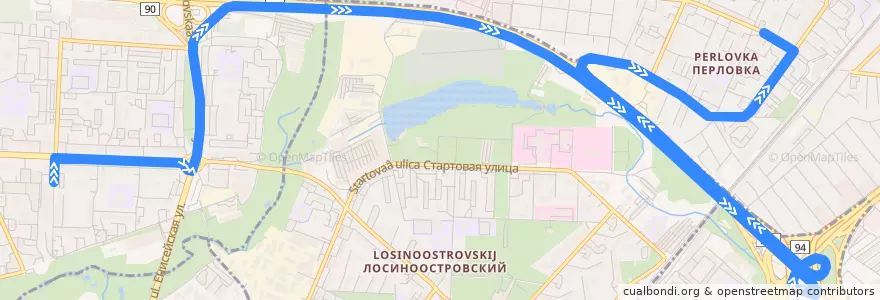 Mapa del recorrido Автобус 412: Москва => Мытищи de la línea  en Distretto Federale Centrale.