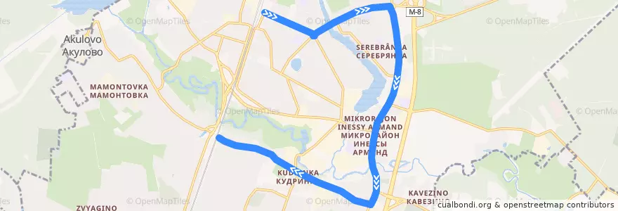 Mapa del recorrido Автобус 3: Станция Пушкино => Платформа Мамонтовская de la línea  en Пушкинский городской округ.