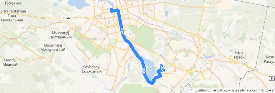 Mapa del recorrido Автобус 19. Поликлиника - Метро Площадь 1905-го года de la línea  en городской округ Екатеринбург.