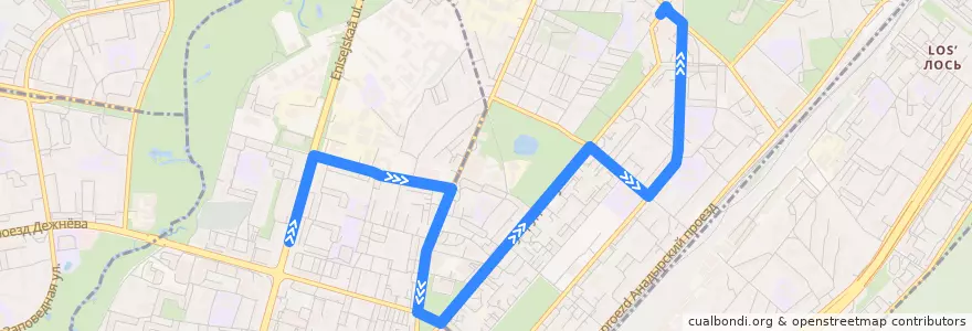 Mapa del recorrido Автобус 346: Метро «Бабушкинская» => Улица Малыгина de la línea  en Северо-Восточный административный округ.