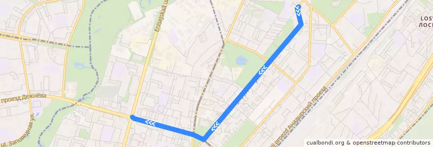 Mapa del recorrido Автобус 346: Улица Малыгина => Метро «Бабушкинская» de la línea  en Северо-Восточный административный округ.