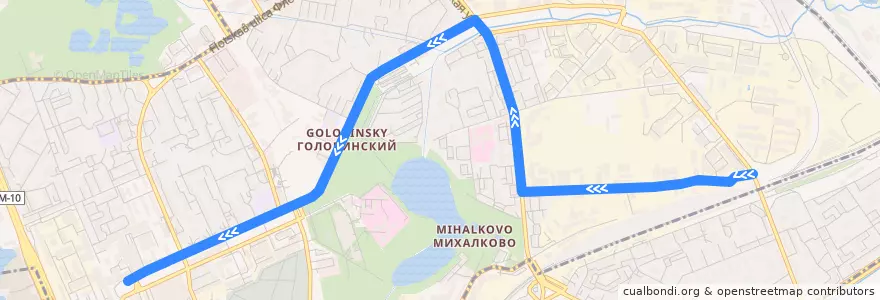 Mapa del recorrido Автобус №139: НАМИ - метро "Водный Стадион" de la línea  en Головинский район.