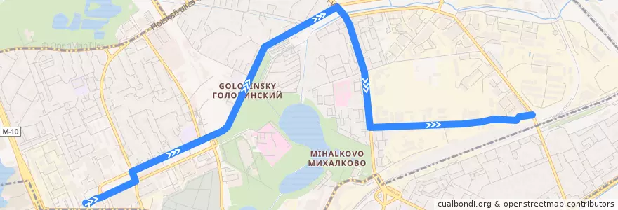 Mapa del recorrido Автобус №139: метро "Водный Стадион" - НАМИ de la línea  en Головинский район.