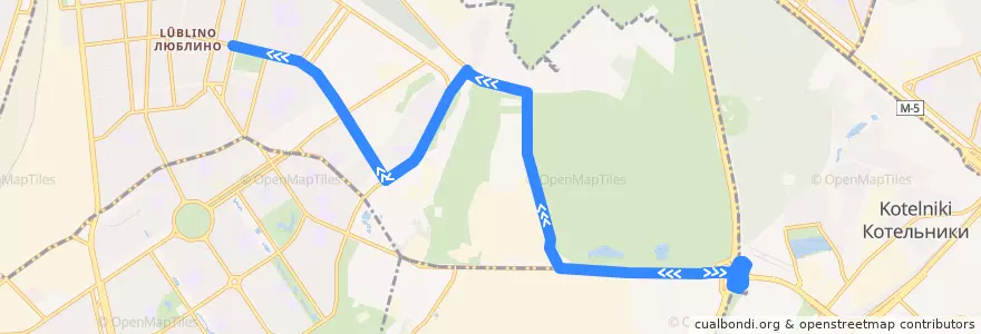 Mapa del recorrido Автобус 418: Рынок Садовод - Метро "Люблино" de la línea  en Юго-Восточный административный округ.