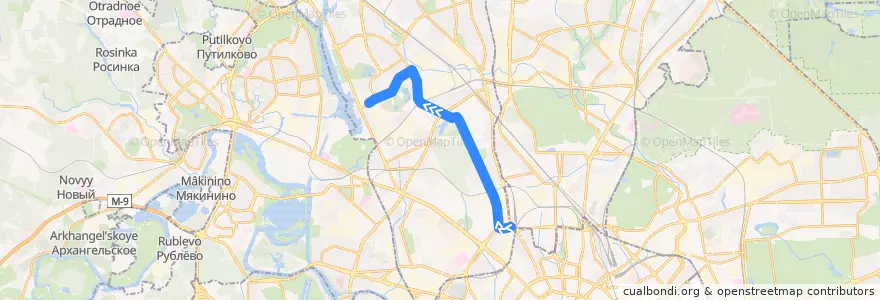 Mapa del recorrido Автобус 72: Савёловский вокзал - метро "Водный Стадион" de la línea  en Северный административный округ.