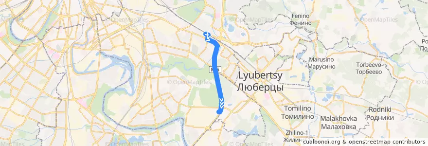 Mapa del recorrido Автобус №436: Метро "Выхино" - Рынок Садовод de la línea  en Юго-Восточный административный округ.