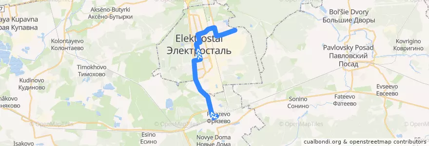 Mapa del recorrido Автобус 60 de la línea  en городской округ Электросталь.
