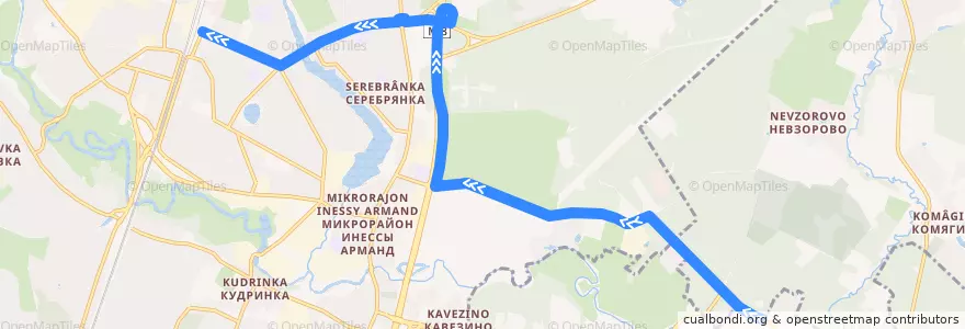 Mapa del recorrido Автобус 41: Санаторий «Ивантеевка» => Пушкино (станция Пушкино) de la línea  en Пушкинский городской округ.